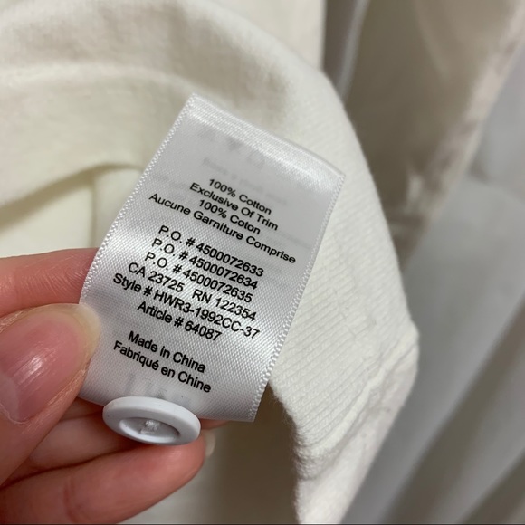 Aritzia TNA Covenham Longsleeve White Polo T-Shirt - Picture 9 of 10